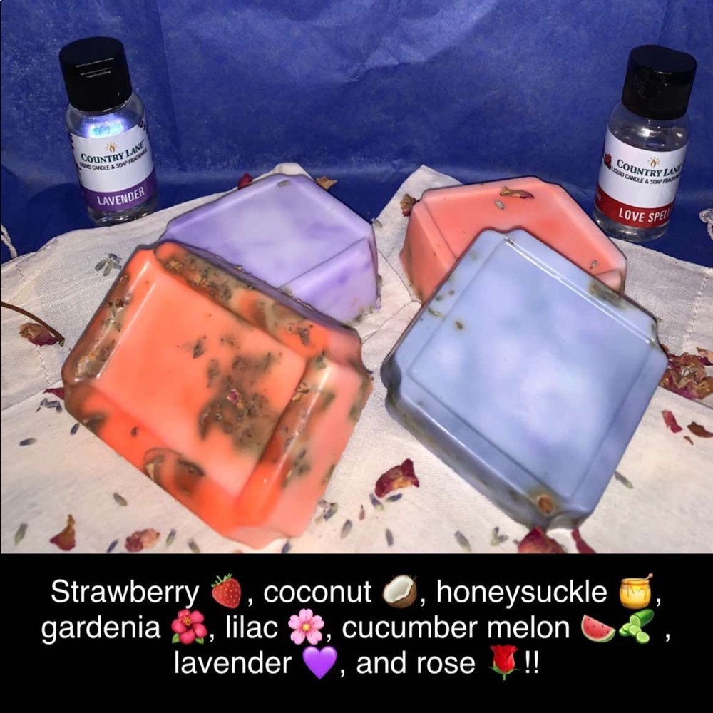 Goat milk soap!They’re only $5 a piece!! So many different scents listed on pic